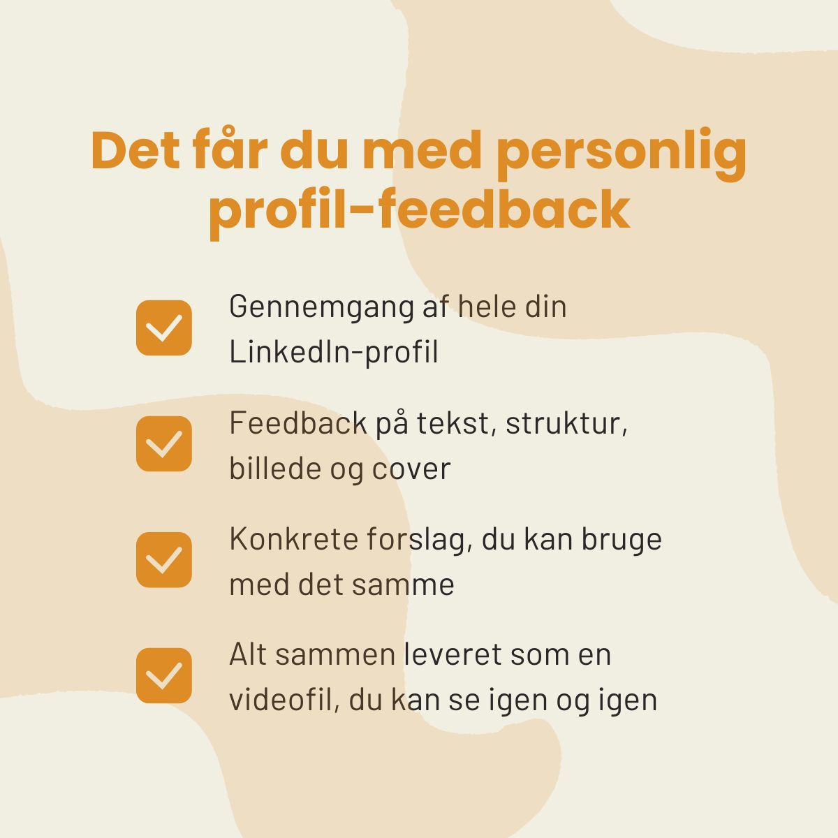 Checkliste, det får du med personlig profil-feedback til din LinkedIn-profil